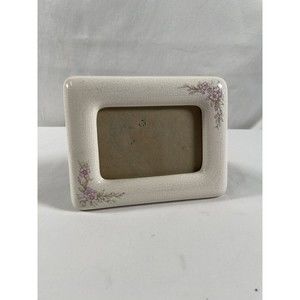 Vtg Terragrafics Ceramic Picture Frame Floral Victorian Shabby So Chic 1983